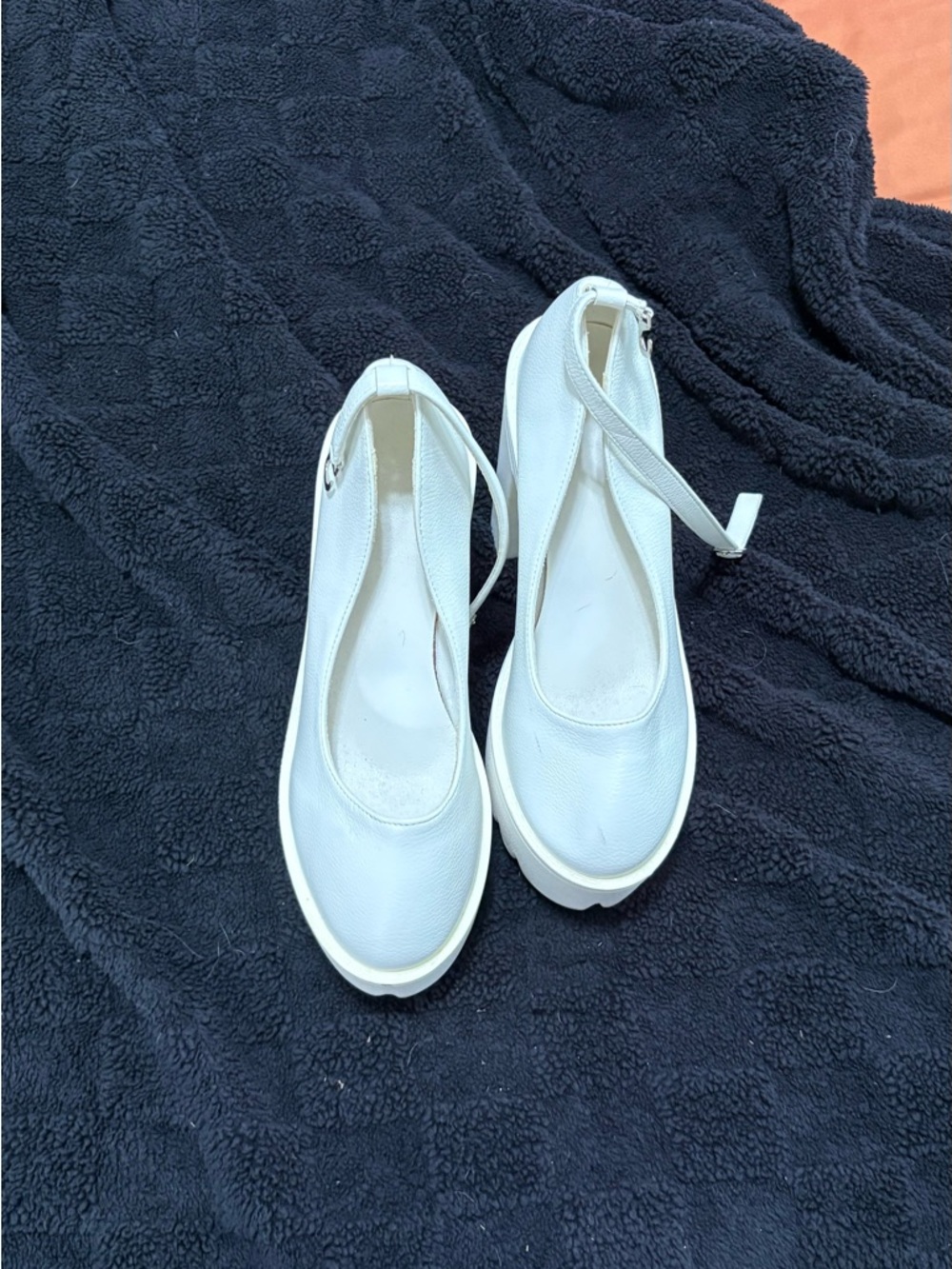 Women’s White platform heels